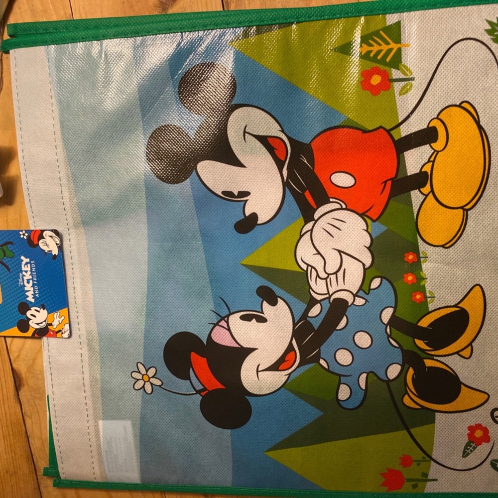 NWT Disney Mickey and Minnie reusable tote bag green